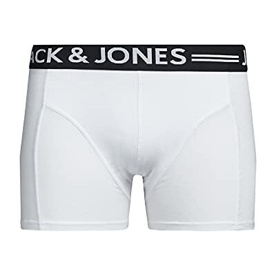 JACK & JONES Jack and Jones Men's Sense Trunks Core 1-2-3 2014 Set of 3 Boxer Shorts, White, Medium JACK & JONES Jack and Jones Men's Sense Trunks Core 1-2-3 2014 Set of 3 Boxer Shorts, White, Medium