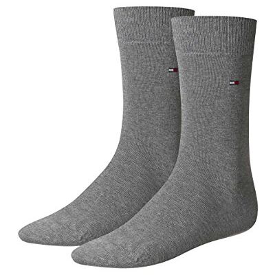 Tommy Hilfiger Men's Classic Socks, Pack of 2 (Classic Socks) Middle grey (middle grey blend), size: 43-46 Tommy Hilfiger Men's Classic Socks, Pack of 2 (Classic Socks) Middle grey (middle grey blend), size: 43-46