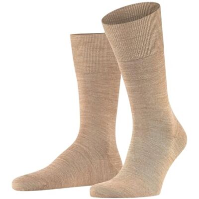 FALKE Airport New Wool Cotton Men's Socks Black White Many Other Colours Reinforced Men's Socks without Pattern Breathable Thick Plain, 1 Pair, Brown (Nutmeg Melange 5410), 41-42 FALKE Airport New Wool Cotton Men's Socks Black White Many Other Colours Reinforced Men's Socks without Pattern Breathable Thick Plain, 1 Pair, Brown (Nutmeg Melange 5410), 41-42