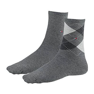 Tommy Hilfiger Women's Casual Socks (Pack of 2) (Socks Casual Socks) Middle grey (middle grey blend) Blickdicht, size: 39-42 Tommy Hilfiger Women's Casual Socks (Pack of 2) (Socks Casual Socks) Middle grey (middle grey blend) Blickdicht, size: 39-42