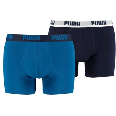 PUMA basic men's boxer shorts, underwear (Bodywear Basic Boxer 2p) Blue (true blue), size: m PUMA basic men's boxer shorts, underwear (Bodywear Basic Boxer 2p) Blue (true blue), size: m