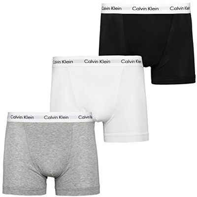 Calvin Men's Boxer Shorts, Multicoloured (black/grey/white)., m Calvin Men's Boxer Shorts, Multicoloured (black/grey/white)., m