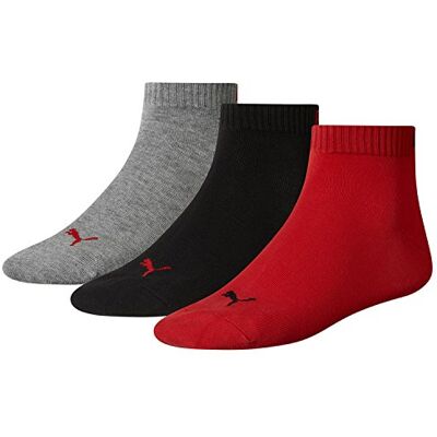 PUMA Men's Sneaker Plain 3p Sportswear, (Black/Red 232), 47/50 (size: 047) Pack of 3 PUMA Men's Sneaker Plain 3p Sportswear, (Black/Red 232), 47/50 (size: 047) Pack of 3