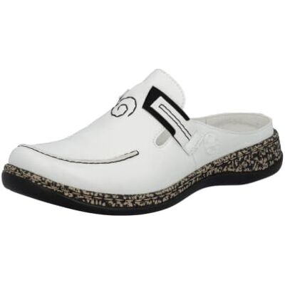Rieker women's 46393 clogs, White Bianco 80, 37 eu Rieker women's 46393 clogs, White Bianco 80, 37 eu