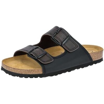 Lico Men's Bioline Man Soft Low-Top Slippers, Black Schwarz/Braun, UK Lico Men's Bioline Man Soft Low-Top Slippers, Black Schwarz/Braun, UK