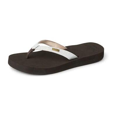 Reef Women's Star Cushion Sassy Flip Flops, Multicolor (Brown/White Bnw), 3 UK 35 EU Reef Women's Star Cushion Sassy Flip Flops, Multicolor (Brown/White Bnw), 3 UK 35 EU