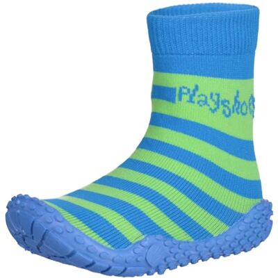 Playshoes Unisex-Child UV Protection Aqua Socks Stripes Bathing Beach Thong Sandals and Pool Shoes 174802 Blue/Green 6 Child UK (22/23 EU) Playshoes Unisex-Child UV Protection Aqua Socks Stripes Bathing Beach Thong Sandals and Pool Shoes 174802 Blue/Green 6 Child UK (22/23 EU)