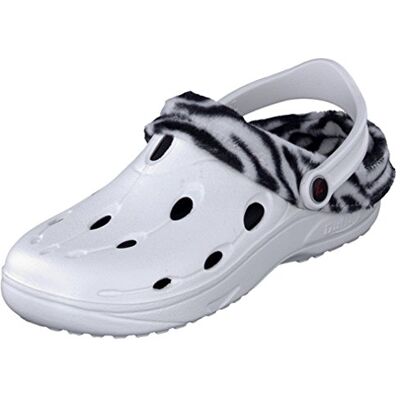 Chung Shi Chung -Shi Adults’ DUX Winter Clogs Mehrfarbig (Weiss/Zebra) UK Chung Shi Chung -Shi Adults’ DUX Winter Clogs Mehrfarbig (Weiss/Zebra) UK