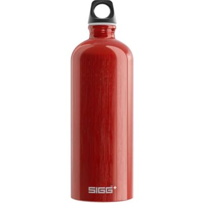 Sigg Traveller Red Water Bottle, 1 L, Non-Toxic and Leak-Proof Drinking Bottle, Feather-Light, Aluminium Sigg Traveller Red Water Bottle, 1 L, Non-Toxic and Leak-Proof Drinking Bottle, Feather-Light, Aluminium