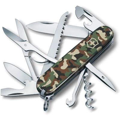 Victorinox Huntsman Pocket Knife (15 Functions, Scissors, Wood Saw, Corkscrew) Camouflage, multicolour Victorinox Huntsman Pocket Knife (15 Functions, Scissors, Wood Saw, Corkscrew) Camouflage, multicolour