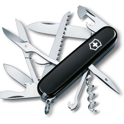 Victorinox Camping Edition Huntsman Pocket Knife Case, Table Knife and Knife Sharpener, black Victorinox Camping Edition Huntsman Pocket Knife Case, Table Knife and Knife Sharpener, black