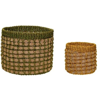 Hübsch Pine Kurv Natur/multi 2 Stk Hübsch Pine Kurv Natur/multi 2 Stk