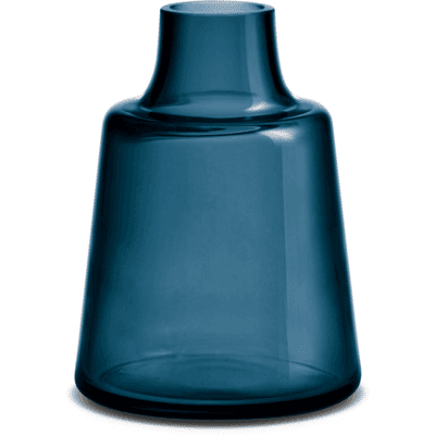 Holmegaard Flora Vase Short Neck Blue 24 Cm Holmegaard Flora Vase Short Neck Blue 24 Cm