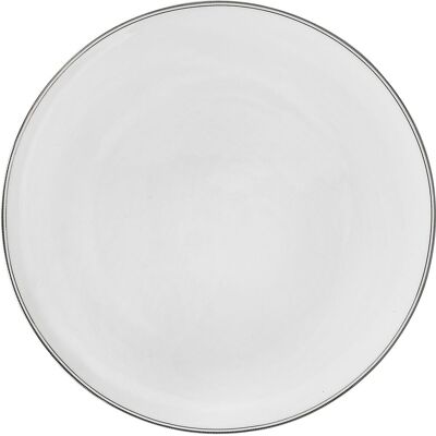Wik & Walsøe Fnugg Gourmettallerken 31cm Hvit/sølv Wik & Walsøe Fnugg Gourmettallerken 31cm Hvit/sølv