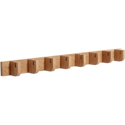 Hübsch Eikevegggarderobe med 8 kroker - Veggmontering Hübsch Eikevegggarderobe med 8 kroker - Veggmontering