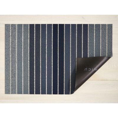Chilewich Dørmatte Block Stripe Denim Stor Chilewich Dørmatte Block Stripe Denim Stor