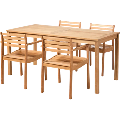 Cinas Rosenholm Hagesett Bord Og 4 Stoler Teak Cinas Rosenholm Hagesett Bord Og 4 Stoler Teak