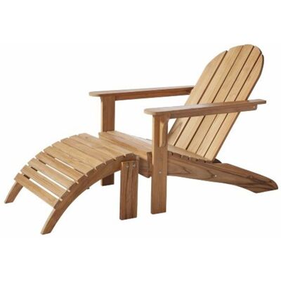 Cinas Adirondack Loungestol M/ Skammel Teak Cinas Adirondack Loungestol M/ Skammel Teak