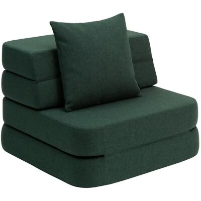 By KlipKlap 3 Fold Sofa Single Soft 70 Cm Mørkegrønn By KlipKlap 3 Fold Sofa Single Soft 70 Cm Mørkegrønn