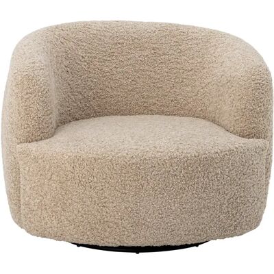 Bloomingville Bocca Lenestol - Organisk Kurvet Design - Beige - Polstret Bloomingville Bocca Lenestol - Organisk Kurvet Design - Beige - Polstret