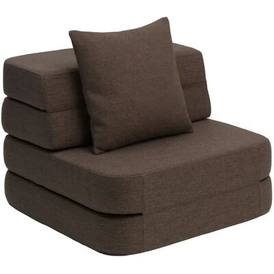 By KlipKlap 3 Fold Sofa Single Soft 70 Cm Brun By KlipKlap 3 Fold Sofa Single Soft 70 Cm Brun