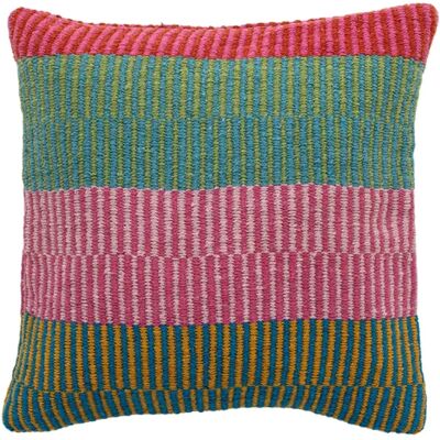 Bloomingville Isnel Pute Rosa/turkis 45x45 Cm Bloomingville Isnel Pute Rosa/turkis 45x45 Cm