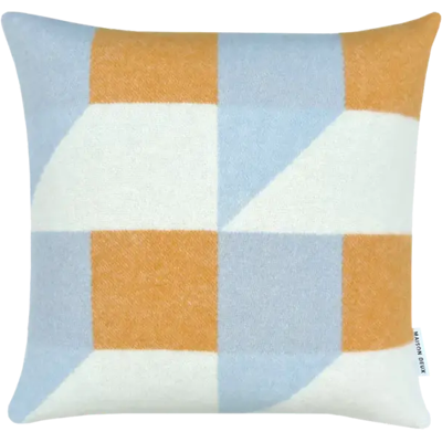 Maison Deux Cubics Putetrekk 50x50 Blå/gul Maison Deux Cubics Putetrekk 50x50 Blå/gul
