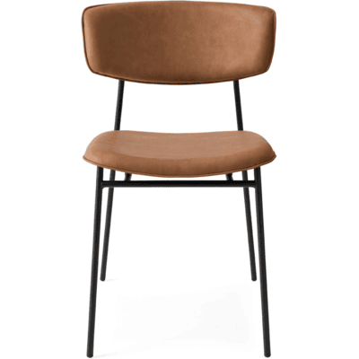 Calligaris Fifties Stol Matt Svart / Tobakk Calligaris Fifties Stol Matt Svart / Tobakk