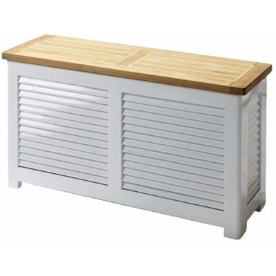 Cinas Oppbevaringsbenk Hvit/teak Cinas Oppbevaringsbenk Hvit/teak