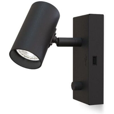 Belid Tyson Vegglampe Usb Høyre Sort Belid Tyson Vegglampe Usb Høyre Sort