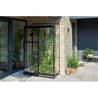 Halls Greenhouses Qube Lean-To 24 - Drivhus, Svart, 0,8 m² Halls Greenhouses Qube Lean-To 24 - Drivhus, Svart, 0,8 m²