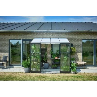 Halls Greenhouses Qube Lean-to 68 Svart - Drivhus Halls Greenhouses Qube Lean-to 68 Svart - Drivhus
