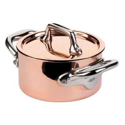 Mauviel M'150s Gryte Med Lokk Mini Kobber/stål - 30 Cl Mauviel M'150s Gryte Med Lokk Mini Kobber/stål - 30 Cl