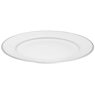 Pillivuyt Vienne Plissé Tallerken Hvit/platin 31,5 Cm Pillivuyt Vienne Plissé Tallerken Hvit/platin 31,5 Cm