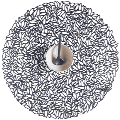 Chilewich Petal Servise Stålblå 4stk Chilewich Petal Servise Stålblå 4stk