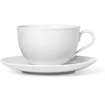Lyngby Rhombed Håndlaget Kaffekopp - Hvit Lyngby Rhombed Håndlaget Kaffekopp - Hvit