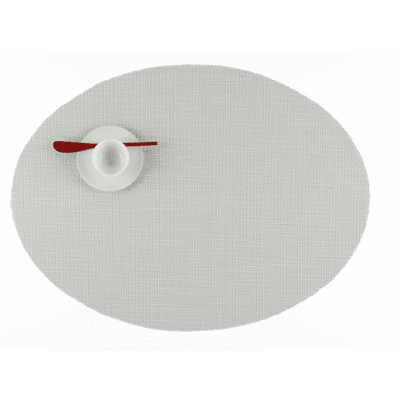 Chilewich Servise Mini Basketwave Oval Sandstone 4stk Chilewich Servise Mini Basketwave Oval Sandstone 4stk