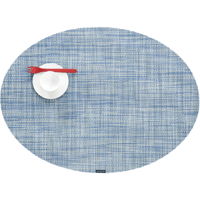 Chilewich Mini Basketweave Bordduk - Chambray Chilewich Mini Basketweave Bordduk - Chambray