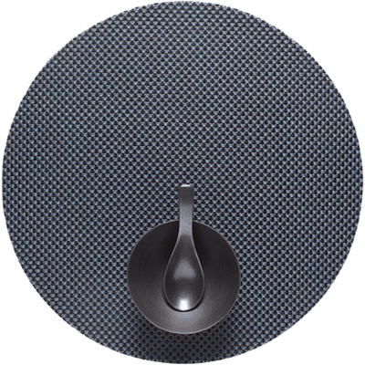 Chilewich Basketweave Round Navy4stk Chilewich Basketweave Round Navy4stk