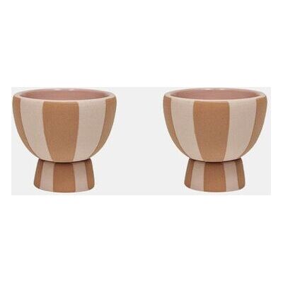 OYOY Toppu Eggeglass 2 Stk Karamell/rosa OYOY Toppu Eggeglass 2 Stk Karamell/rosa