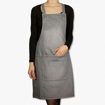 Dutchdeluxes Suspender Forkle Denim Grå Dutchdeluxes Suspender Forkle Denim Grå