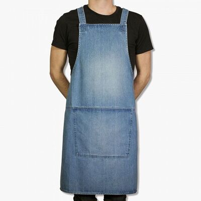Dutchdeluxes Suspender Forkle Denim Blå Dutchdeluxes Suspender Forkle Denim Blå
