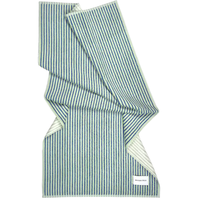 Maison Deux Dual Stripe Badehåndkle Sage Cobalt Blue 70x140 Cm Maison Deux Dual Stripe Badehåndkle Sage Cobalt Blue 70x140 Cm