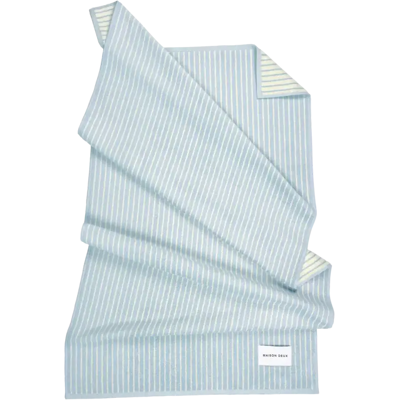 Maison Deux Dual Stripe Badehåndkle Blue Butter Yellow 70x140 Cm Maison Deux Dual Stripe Badehåndkle Blue Butter Yellow 70x140 Cm