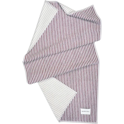 Maison Deux Dual Stripe Badehåndkle Lilac Bordo 70x140 Cm Maison Deux Dual Stripe Badehåndkle Lilac Bordo 70x140 Cm