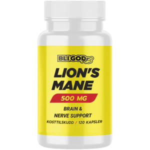 Bli God AS Lion'S Mane 500 Mg – 120 Vegkapsler Bli God AS Lion'S Mane 500 Mg – 120 Vegkapsler