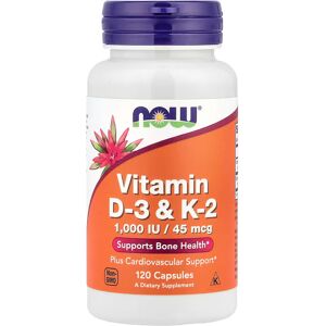 NOW FOODS Vitamin D-3 & K-2 - Bein- og Immunforsvarsstøtte NOW FOODS Vitamin D-3 & K-2 - Bein- og Immunforsvarsstøtte