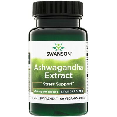 Swanson Ashwagandha Ekstrakt 450 mg - Stressstøtte Swanson Ashwagandha Ekstrakt 450 mg - Stressstøtte