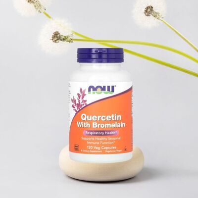 Now Foods Quercetin med Bromelain veg kapsler (120 stk.) Now Foods Quercetin med Bromelain veg kapsler (120 stk.)