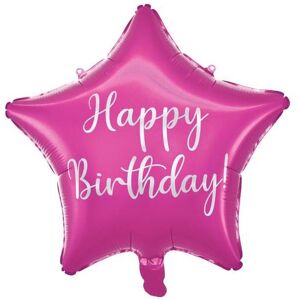 Joker Hisab Foil Ballong Happy Birthday! Stjerneformet Rosa Joker Hisab Foil Ballong Happy Birthday! Stjerneformet Rosa